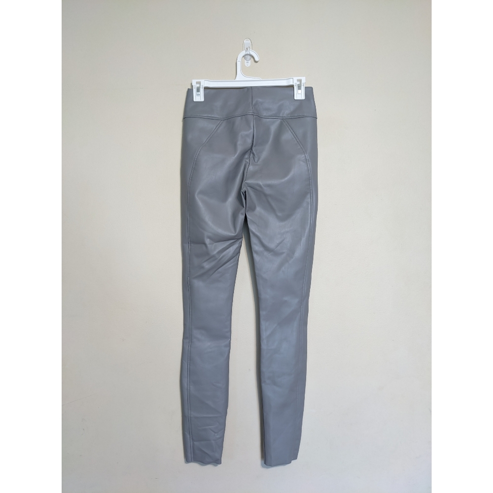 WOLFORD Edie Faux Leather Leggings in Gray Size 6 - Picture 8 of 12